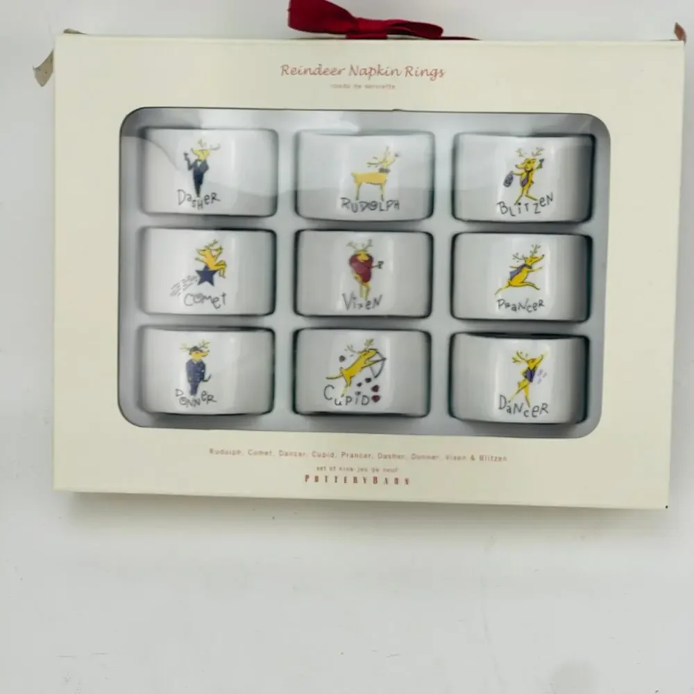 Pottery Barn Santa's Reindeer Napkin Holders